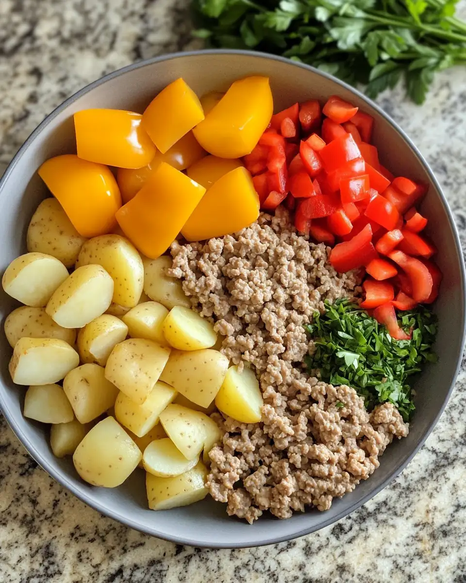 Ingredients for Savory Ground Turkey and Potatoes: A Comfort Food Delight