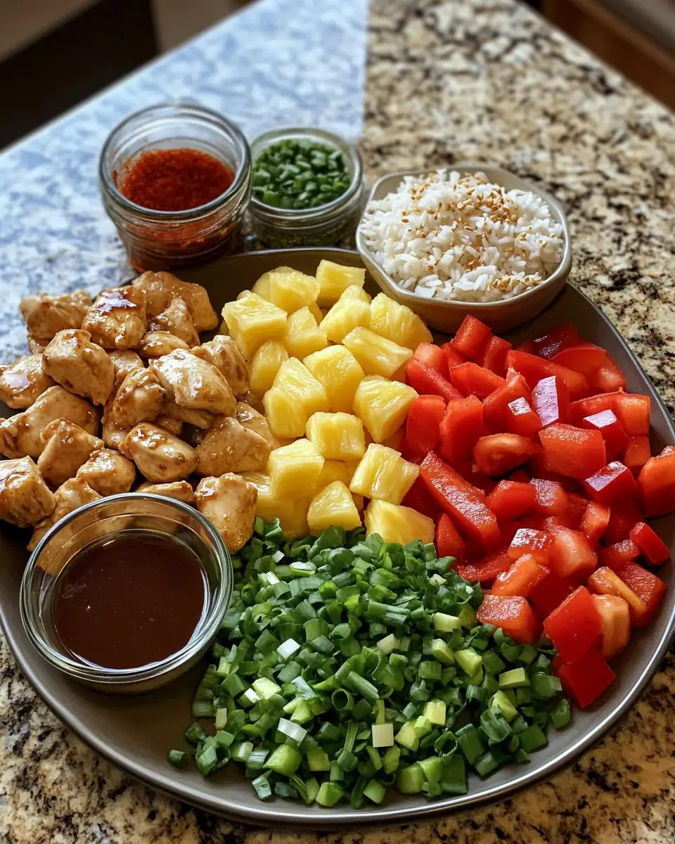 Ingredients for Taste the Tropics: Ultimate Hawaiian Chicken Bowl Adventure