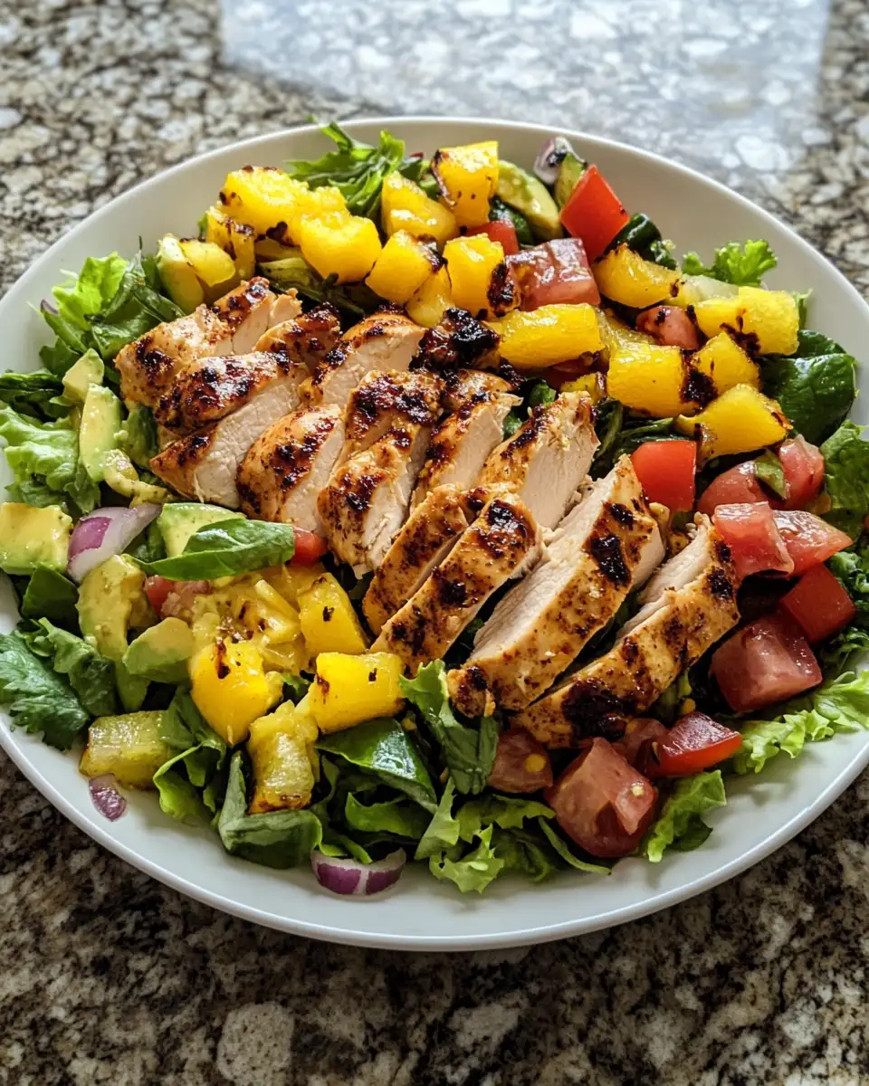 Final dish - Tropical Taste Adventure with Hawaiian Chicken Salad