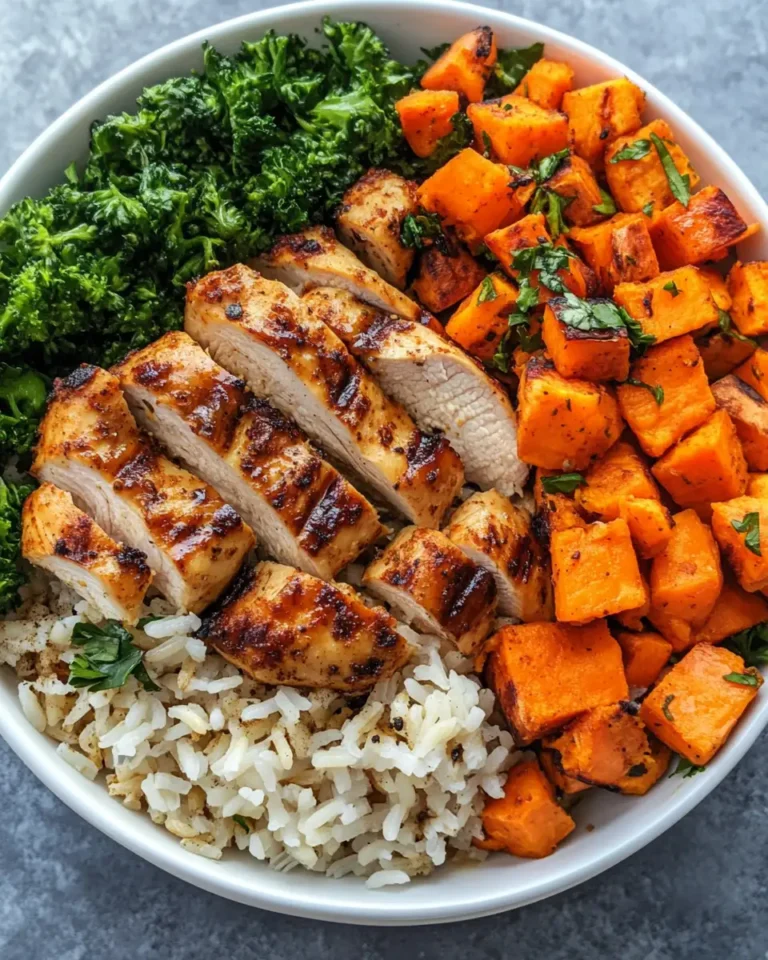 Nourish Your Soul with a Vibrant Healthy Chicken & Sweet Potato Rice Bowl - Featured Image