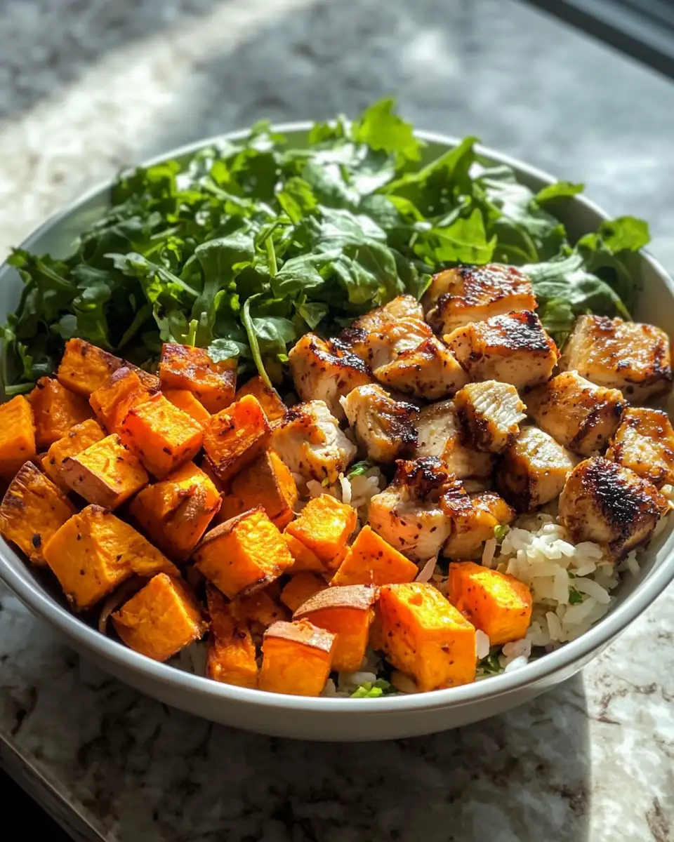 Final dish - Nourish Your Soul with a Vibrant Healthy Chicken & Sweet Potato Rice Bowl