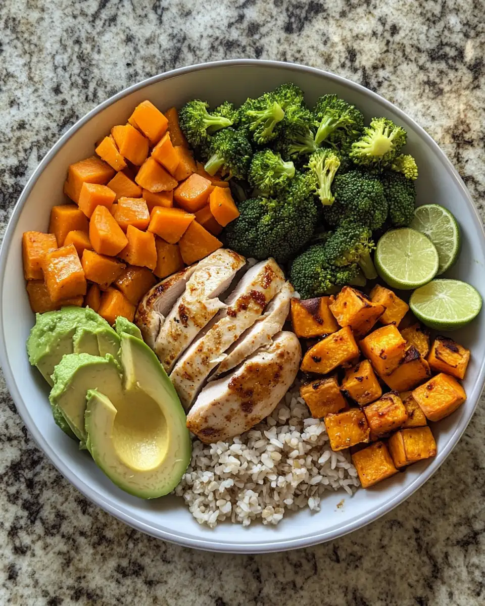 Ingredients for Nourish Your Soul with a Vibrant Healthy Chicken & Sweet Potato Rice Bowl