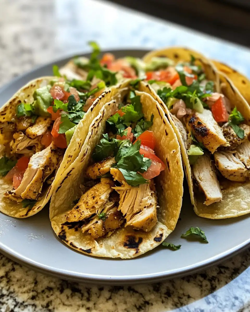 Final dish - Slow-Cooked Sensation: Healthy Crockpot Chicken Tacos Made Easy