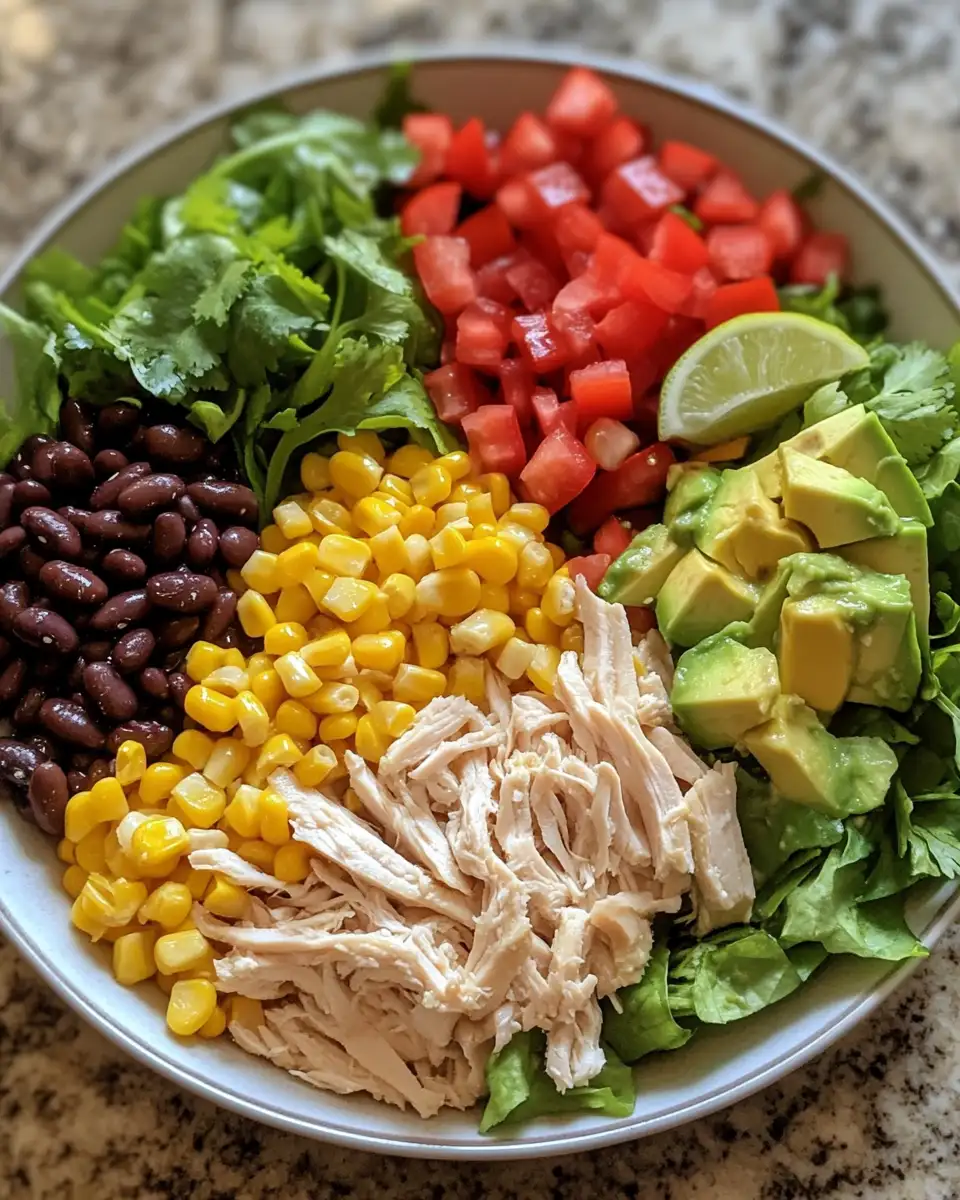 Ingredients for Power Up Your Plate with High Protein Southwest Chicken Salad