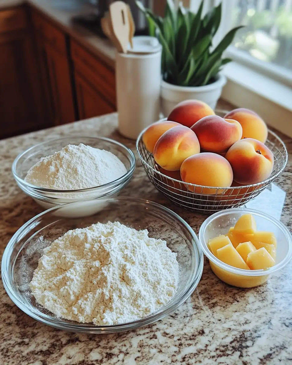 Ingredients for Sweet Indulgence: Honey Peach Cream Cheese Cupcakes Delight