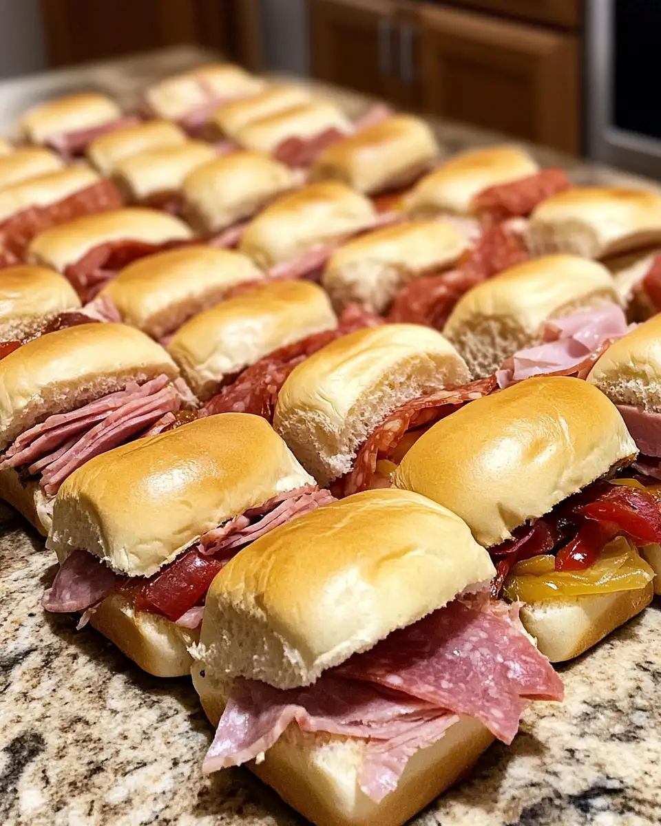 Ingredients for Sizzling Hot Italian Sub Sliders: Bite-Sized Flavor Explosion
