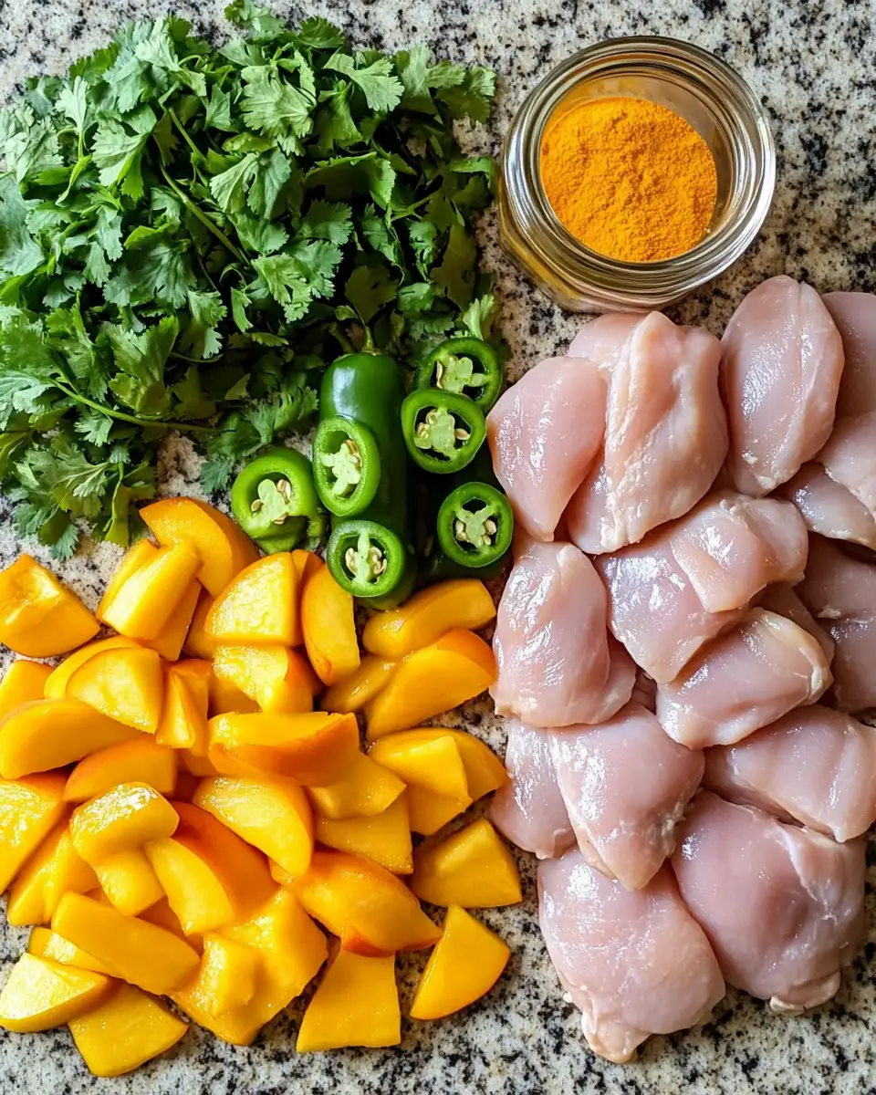 Ingredients for Spice Meets Sweet: Discover the Irresistible Flavor of Jalapeno Peach Chicken