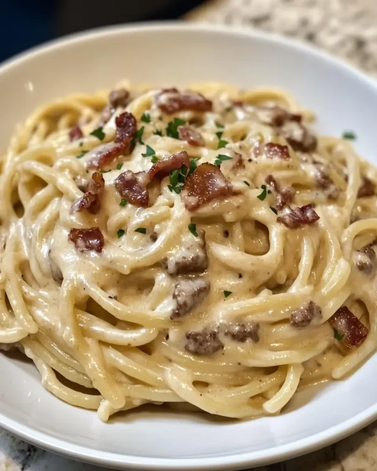 Indulge in Decadence with Loaded Bacon Cheeseburger Alfredo Pasta - Featured Image