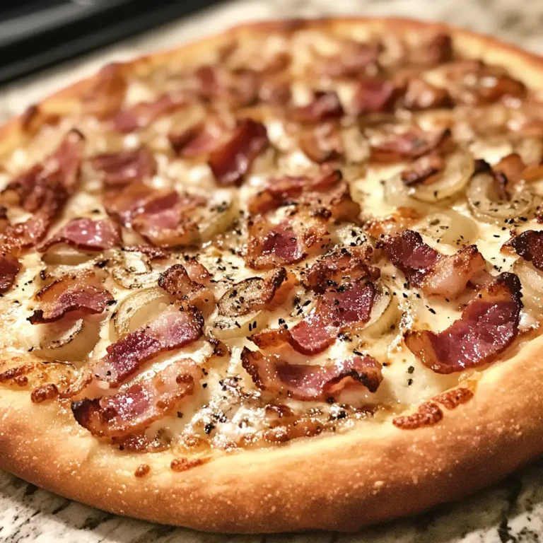 Savor the Sweet and Savory Symphony of Maple Bacon and Caramelized Onion Pizza - Featured Image