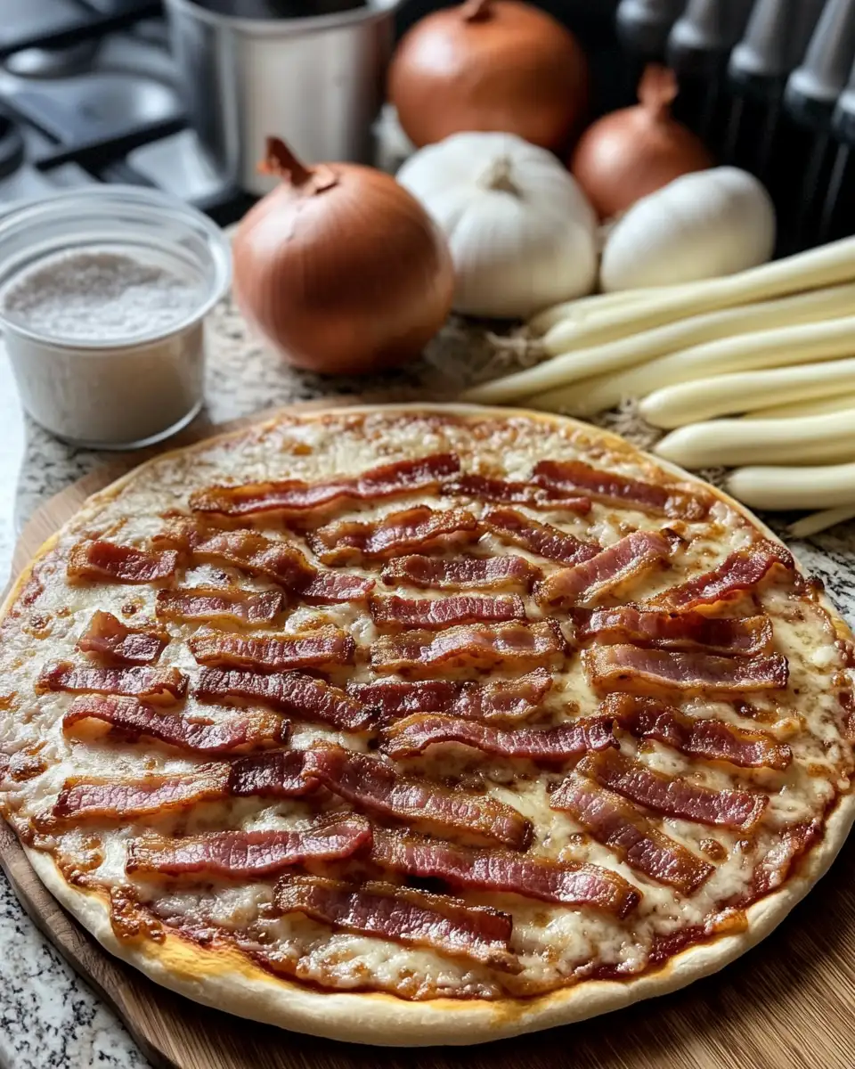 Ingredients for Savor the Sweet and Savory Symphony of Maple Bacon and Caramelized Onion Pizza