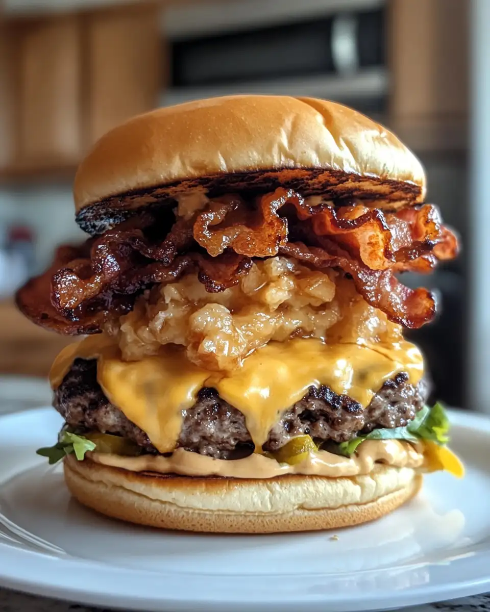 Final dish - Explode Your Taste Buds with the Ultimate Maple Bacon Cheeseburger Bomb