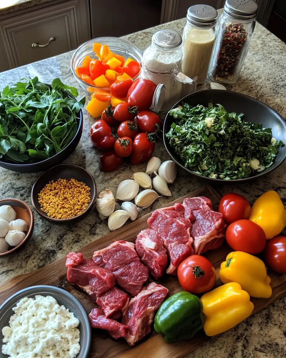 Ingredients for Savor the Sunshine: Mediterranean Steak Bowls Bursting with Flavor