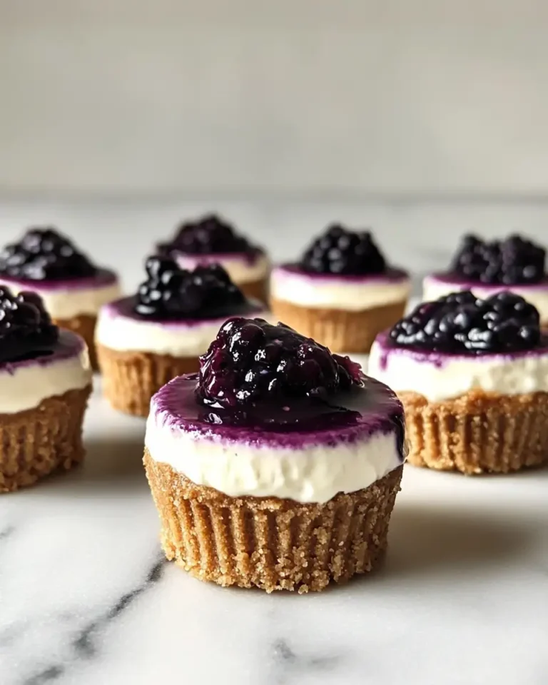 Bite-Sized Bliss: Irresistible Mini Blueberry Cheesecakes - Featured Image