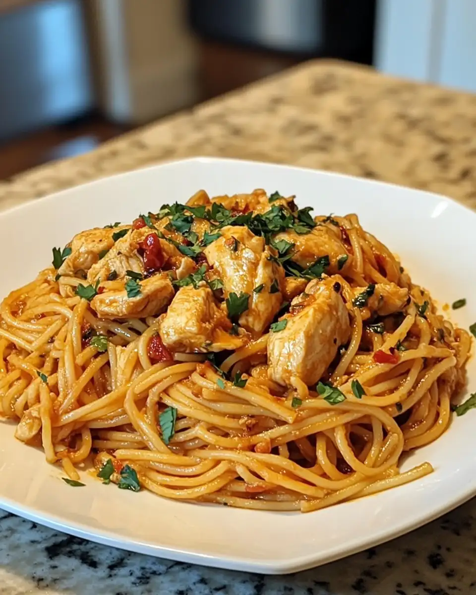 Final dish - Mouthwatering Monterey Chicken Spaghetti: A Flavor Explosion in Every Bite
