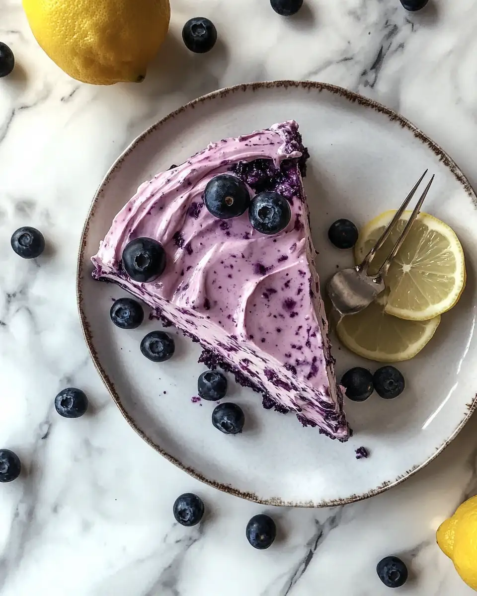 Final dish - No-Bake Lemon Dazzling Blueberry Cream Cake: A Refreshing Dessert Delight