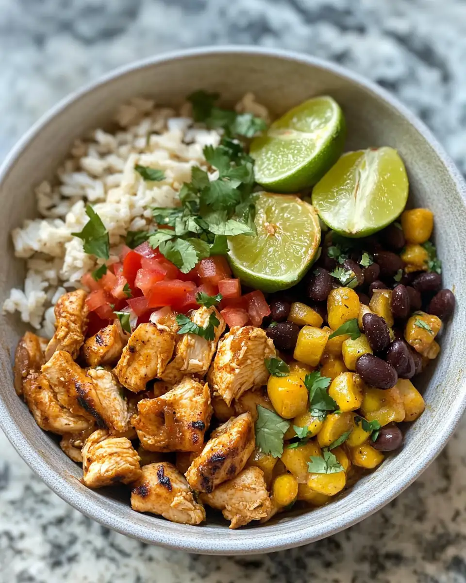 Final dish - Effortless One-Pan Chicken Burrito Bowl for Busy Weeknights