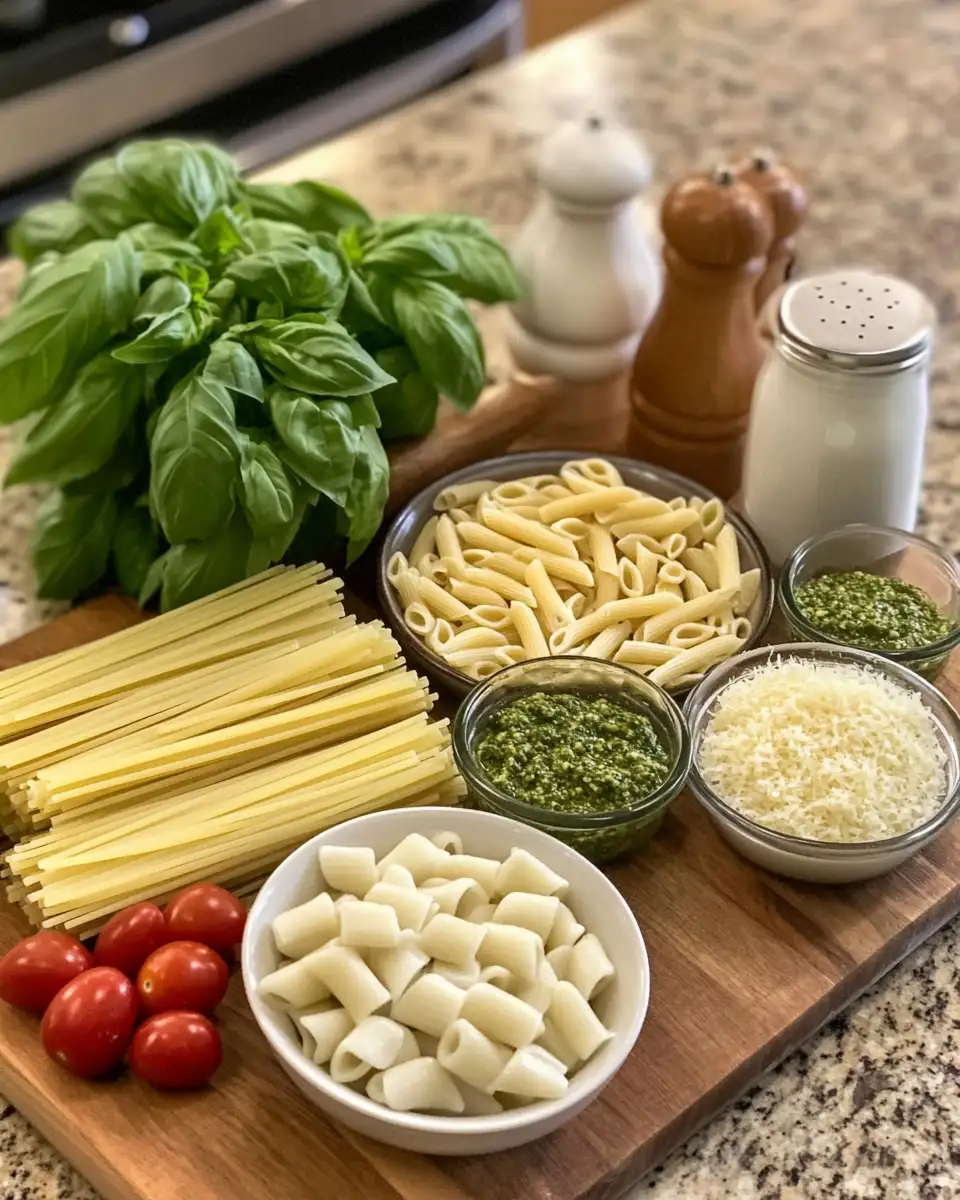 Ingredients for One Pot Wonder: Indulge in Creamy Pesto Sauce Pasta