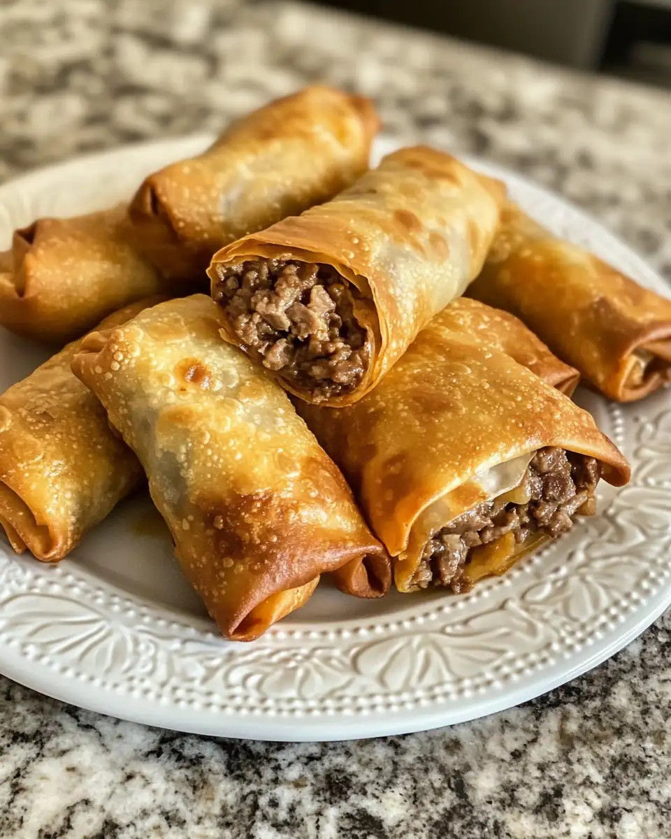 Final dish - Philly Cheesesteak Egg Rolls: A Flavor Fusion You Can't Resist