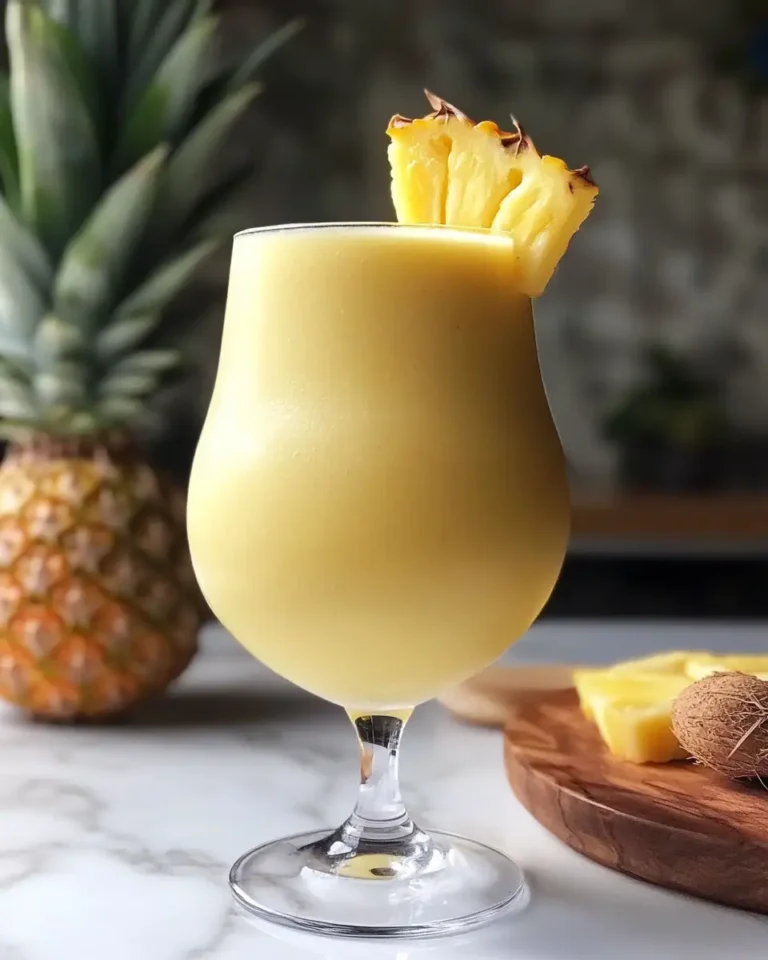 Tropical Bliss in a Glass Pineapple Coconut Smoothie Delight - Featured Image