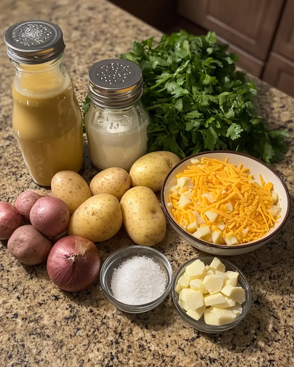 Ingredients for Creamy Comfort in a Bowl: Irresistible Potato and Sausage Chowder