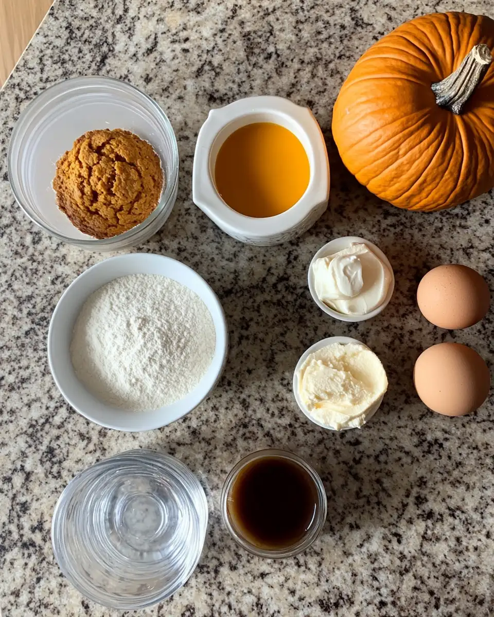 Ingredients for Autumn's Delight: Irresistible Pumpkin Swirl Muffins