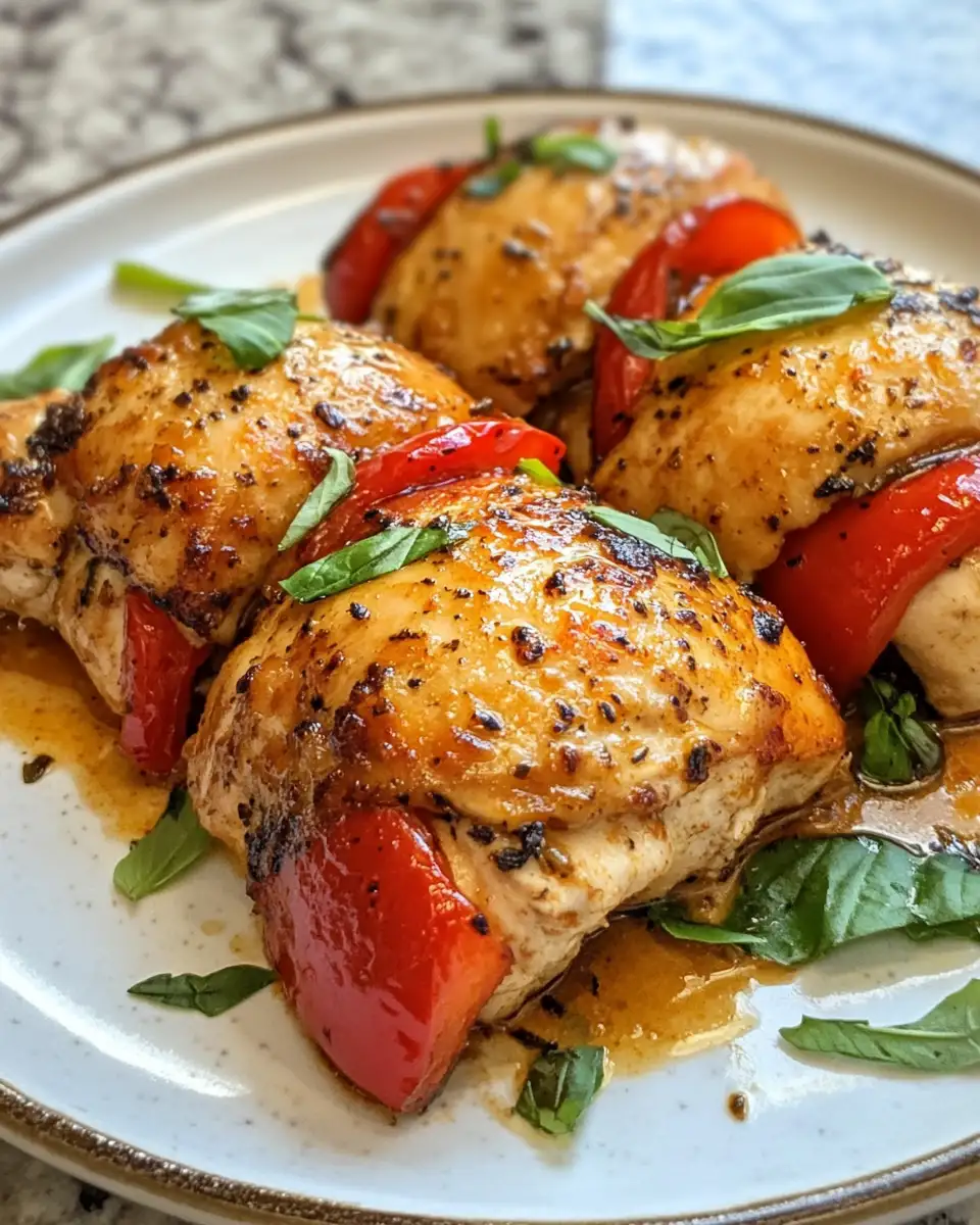 Final dish - Savor the Flavor: Roasted Red Pepper Stuffed Chicken Delight