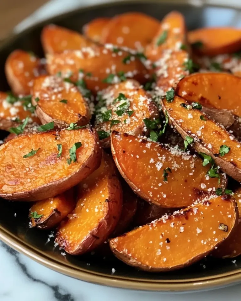 Savory Bliss: Roasted Sweet Potatoes with Garlic and Parmesan - Featured Image