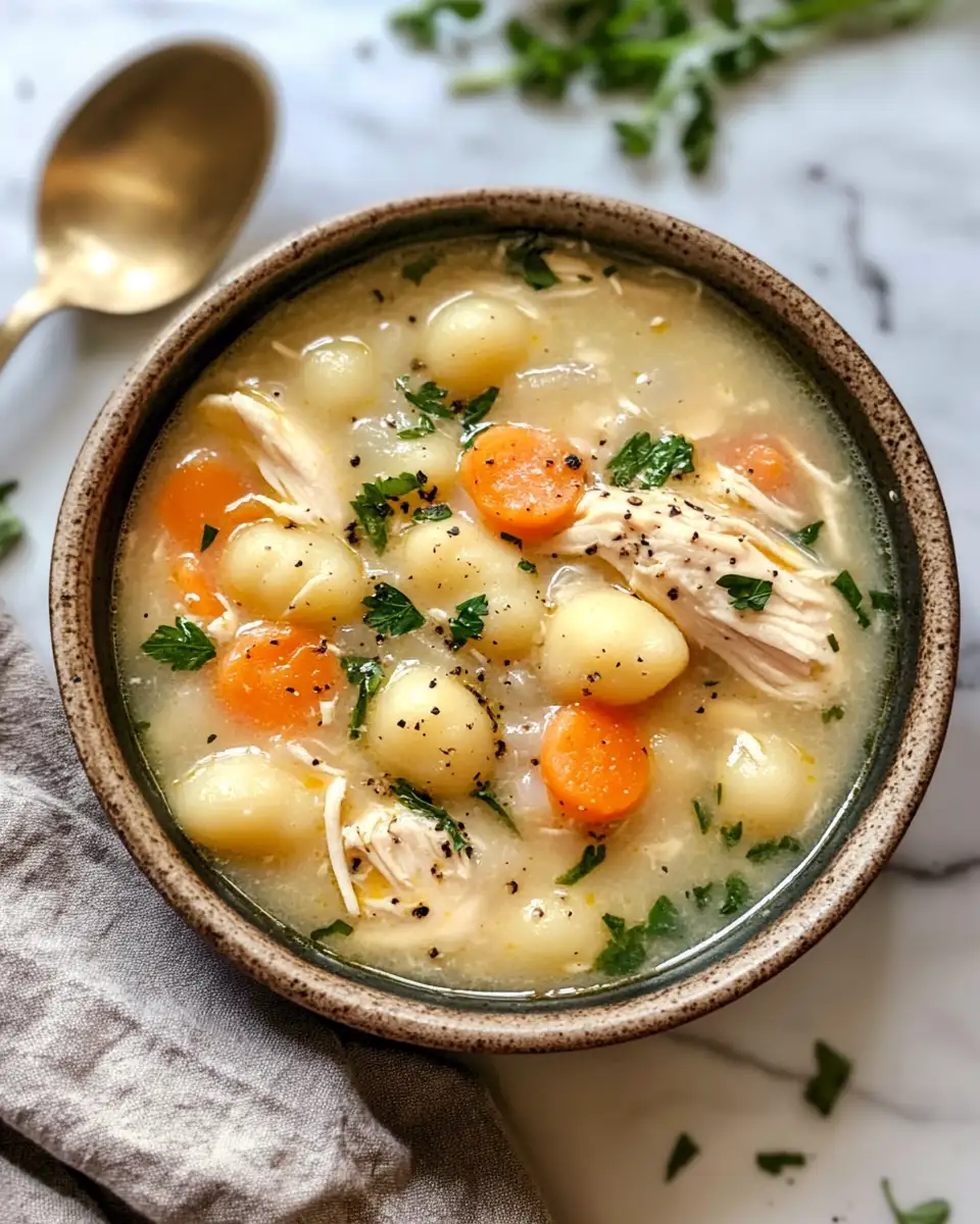 Final dish - Cozy Up with Rotisserie Chicken Gnocchi Soup: The Ultimate Comfort Bowl
