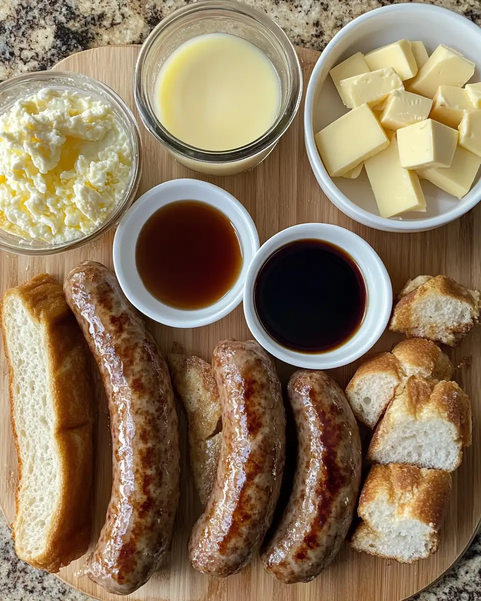 Ingredients for Sizzling Sausage French Toast Roll-Ups: A Breakfast Revolution