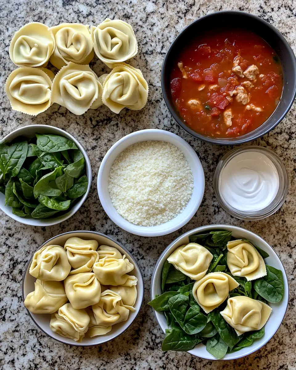Ingredients for Cozy Up with a Bowl of Sausage Tortellini Soup with Spinach