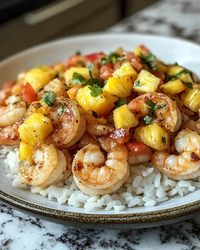Tropical Delight Shrimp and Rice with Pineapple Salsa Explosion - Featured Image