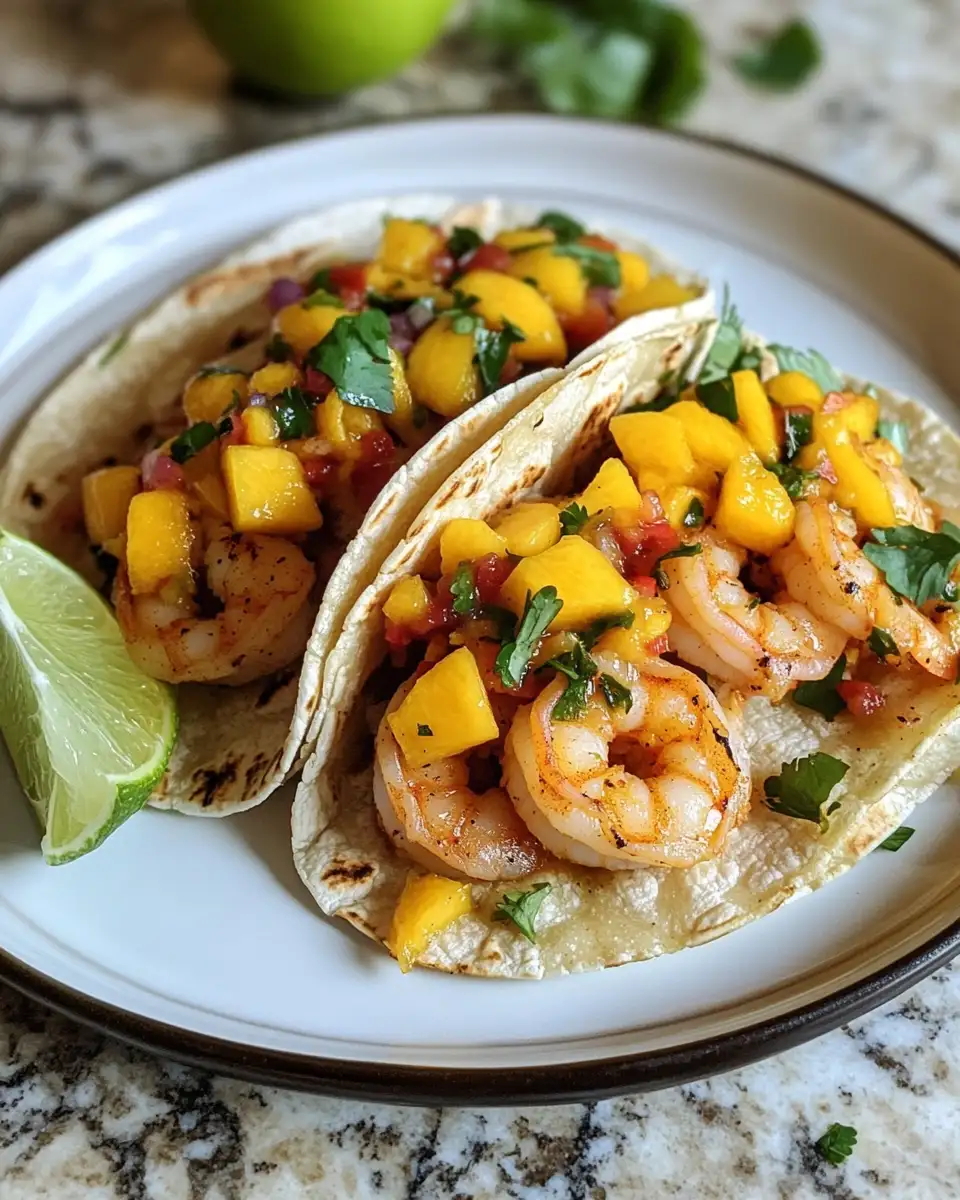 Final dish - Zesty Shrimp Tacos with Mango Salsa: A Tropical Twist on Taco Night
