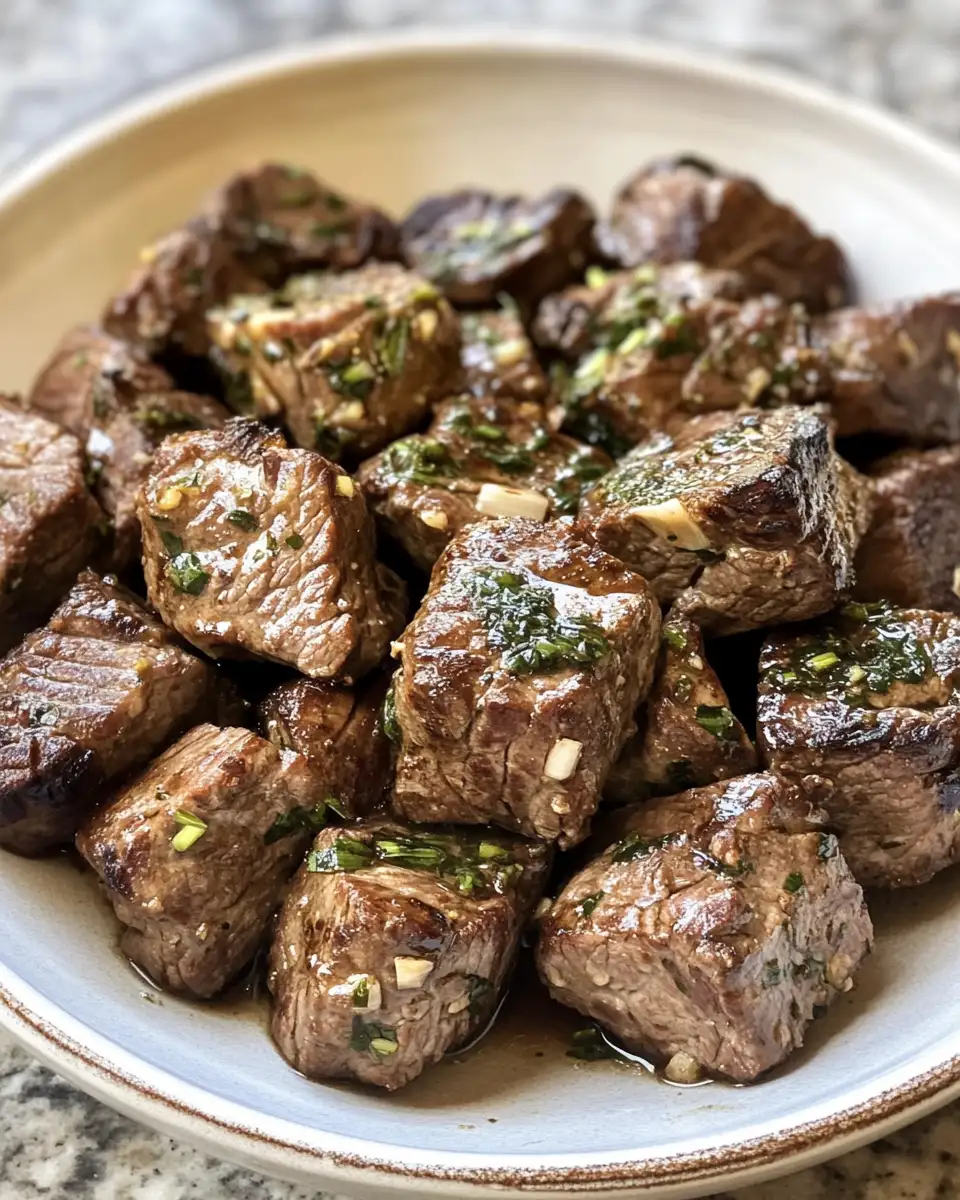 Final dish - Savory Perfection: Slow Cooker Garlic Butter Beef Bites That Melt in Your Mouth