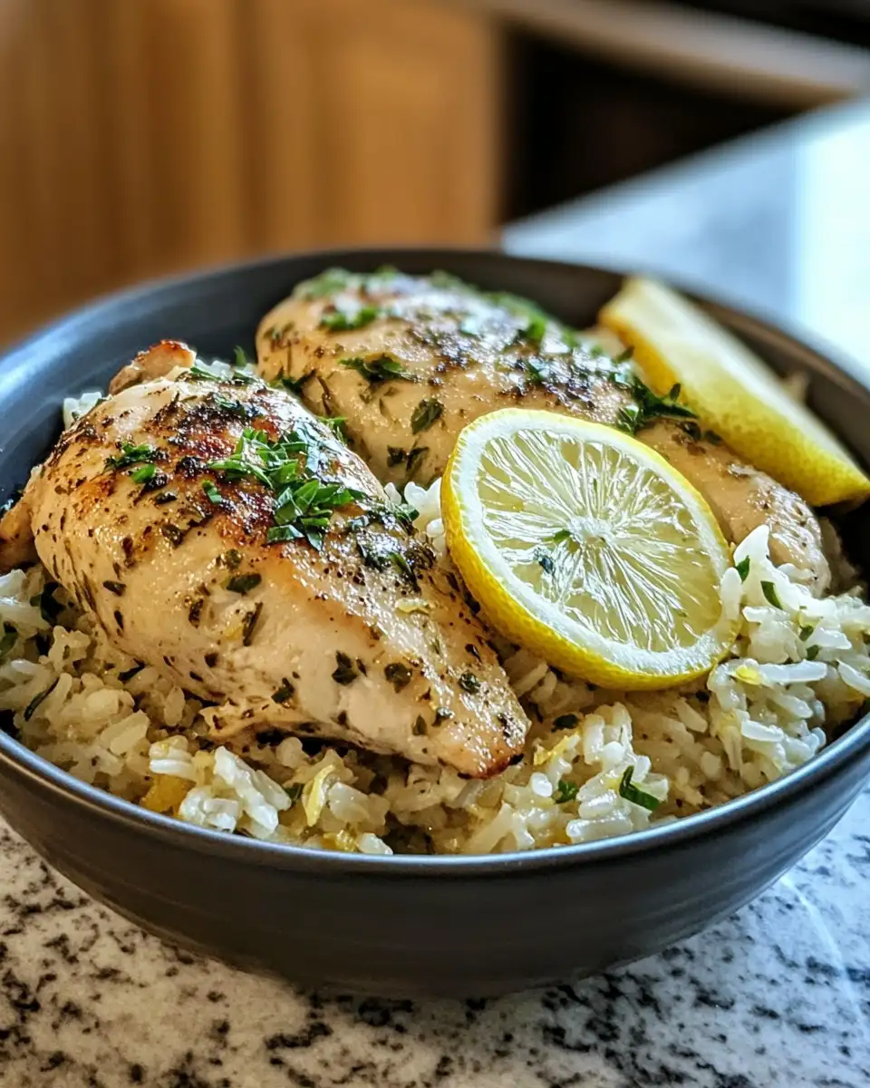 Final dish - Slow Cooker Lemon Herb Chicken and Rice: A Zesty One-Pot Wonder