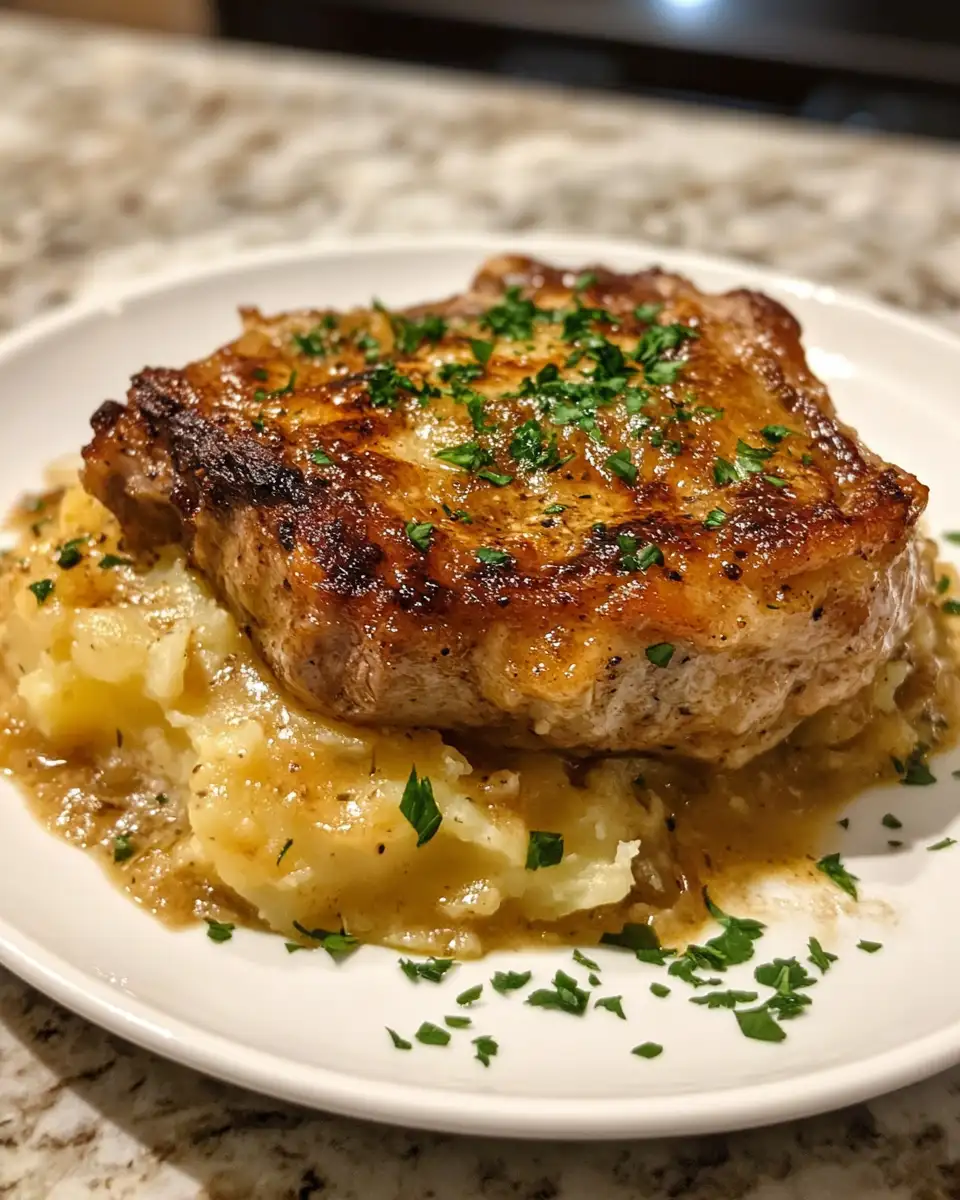 Final dish - Hearty Harmony: Smothered Pork Chop and Scalloped Potato Casserole Delight