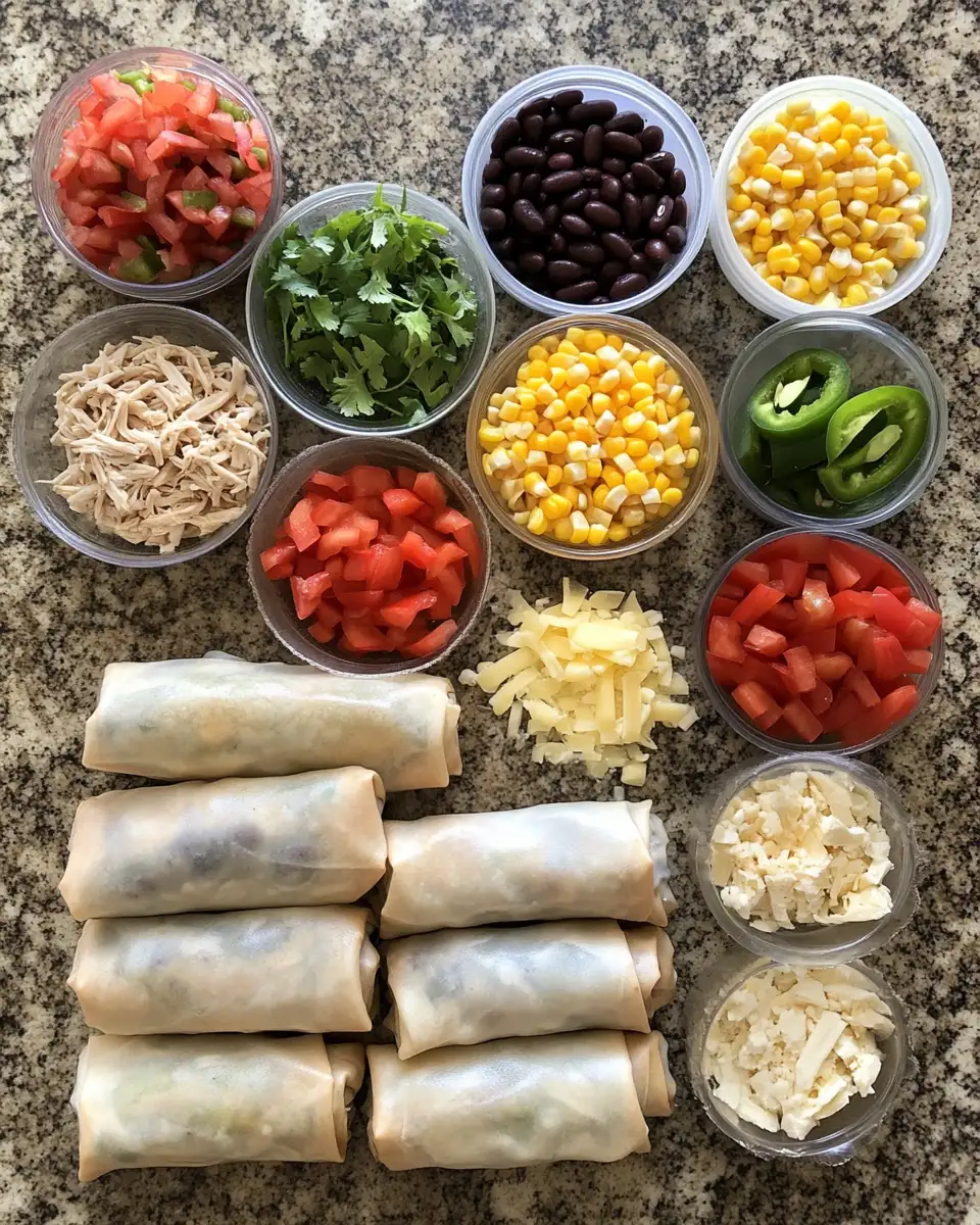 Ingredients for Sizzling Southwest Egg Rolls: A Flavor Explosion in Every Bite