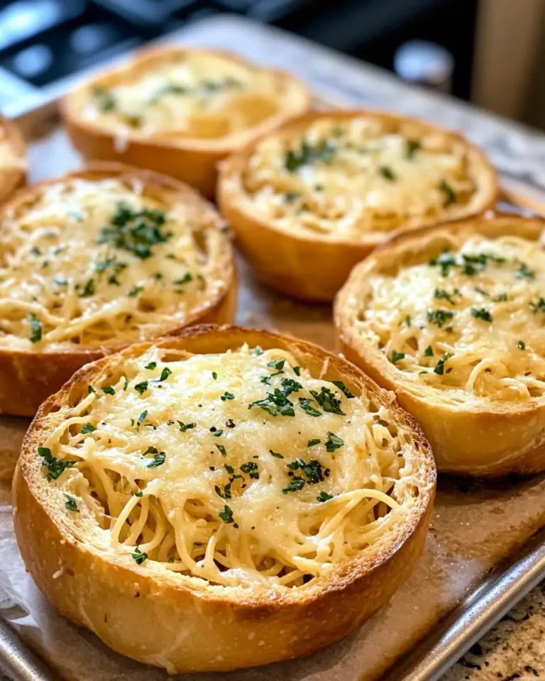 Savor the Ultimate Comfort: Spaghetti Garlic Bread Bowls Extravaganza - Featured Image