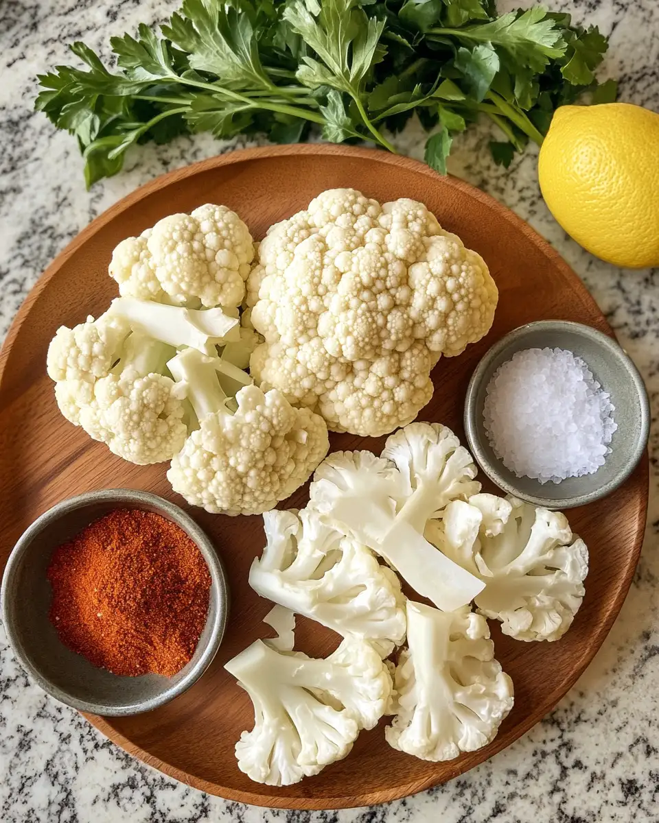 Ingredients for Fiery Flavors: Transform Your Dinner with Spicy Baked Cauliflower