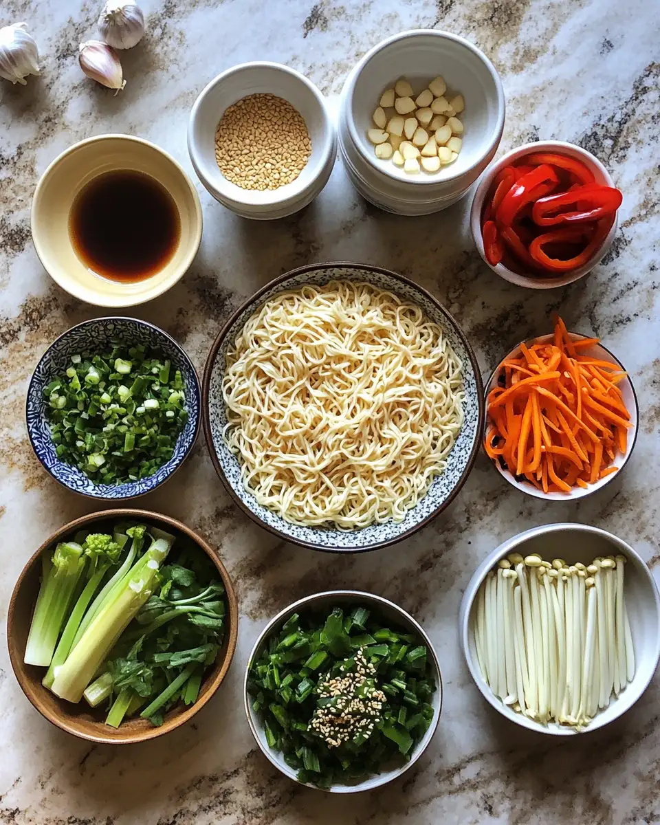 Ingredients for Sizzle and Spice Dive into the World of Spicy Garlic Chilli Noodles