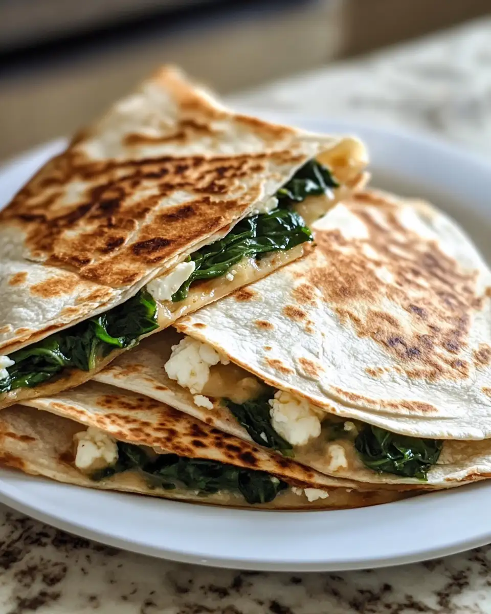 Final dish - Savor the Fusion: Spinach and Feta Quesadillas Delight