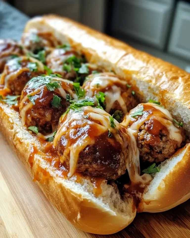 Mouthwatering Sticky BBQ Cheeseburger Meatball Subs You Need to Try - Featured Image