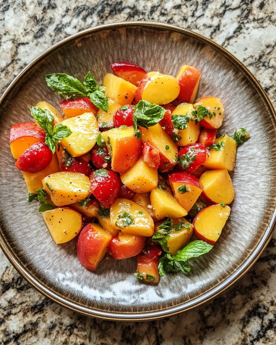 Final dish - Savor the Sunshine with a Refreshing Summer Peach Fruit Salad