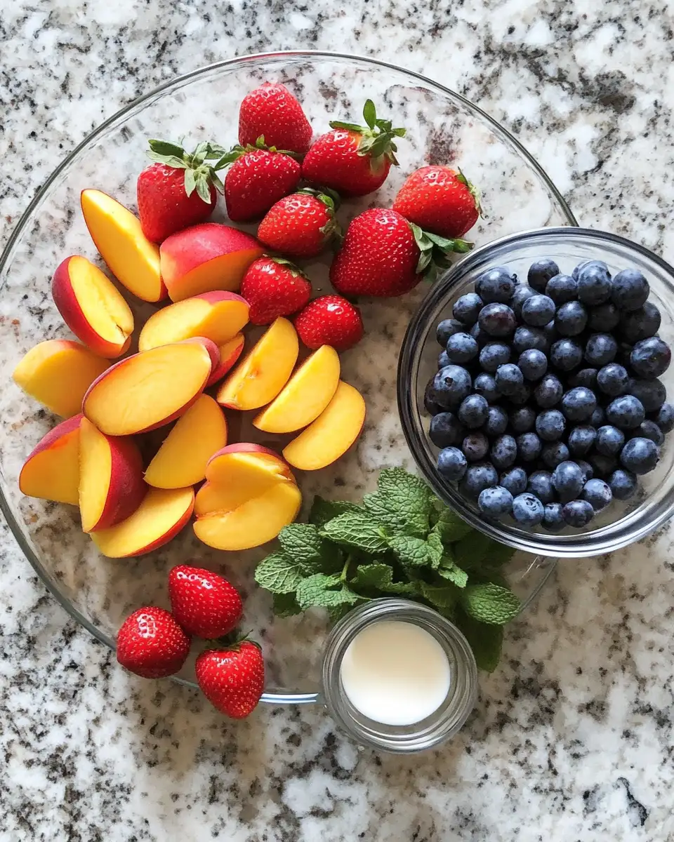 Ingredients for Savor the Sunshine with a Refreshing Summer Peach Fruit Salad