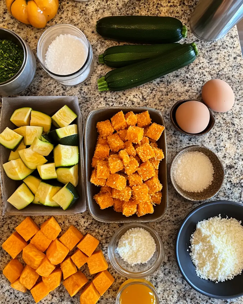Ingredients for Crispy and Irresistible Sweet Potato Zucchini Tots That Everyone Will Love