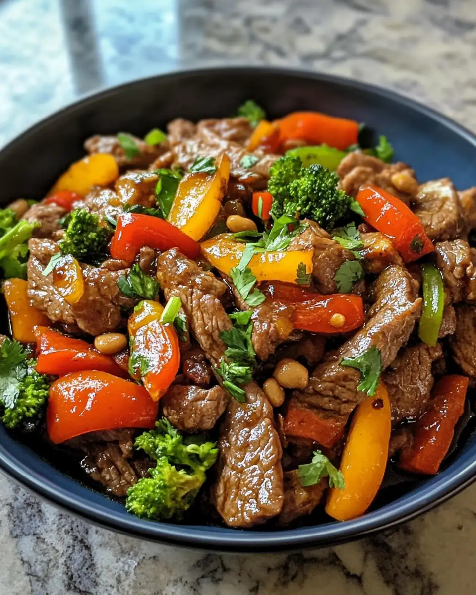 Final dish - Savory Sensations: Discover the Irresistible Thai Peanut Beef