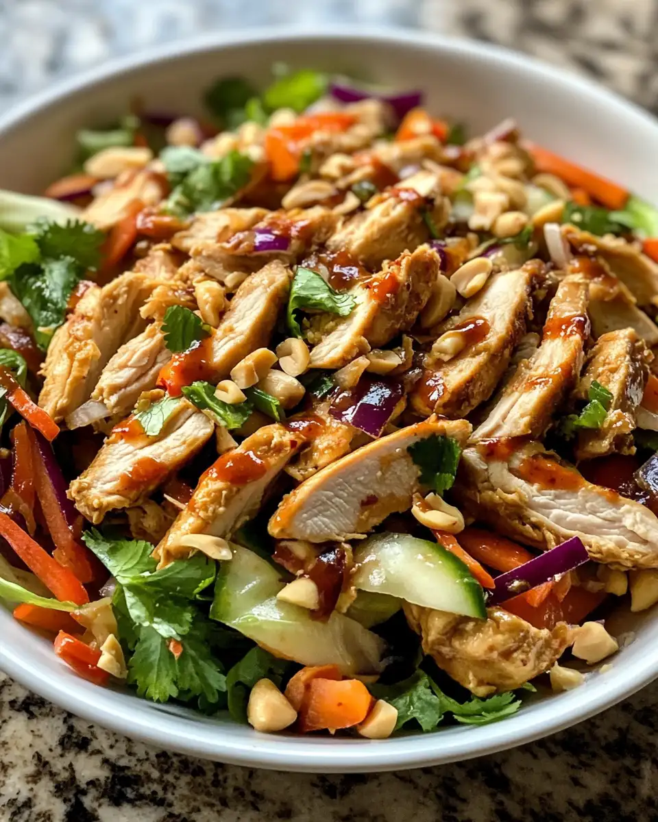 Final dish - Zesty Thai Peanut Chicken Salad: A Flavorful Adventure