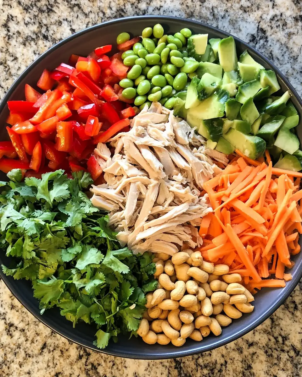 Ingredients for Zesty Thai Peanut Chicken Salad: A Flavorful Adventure