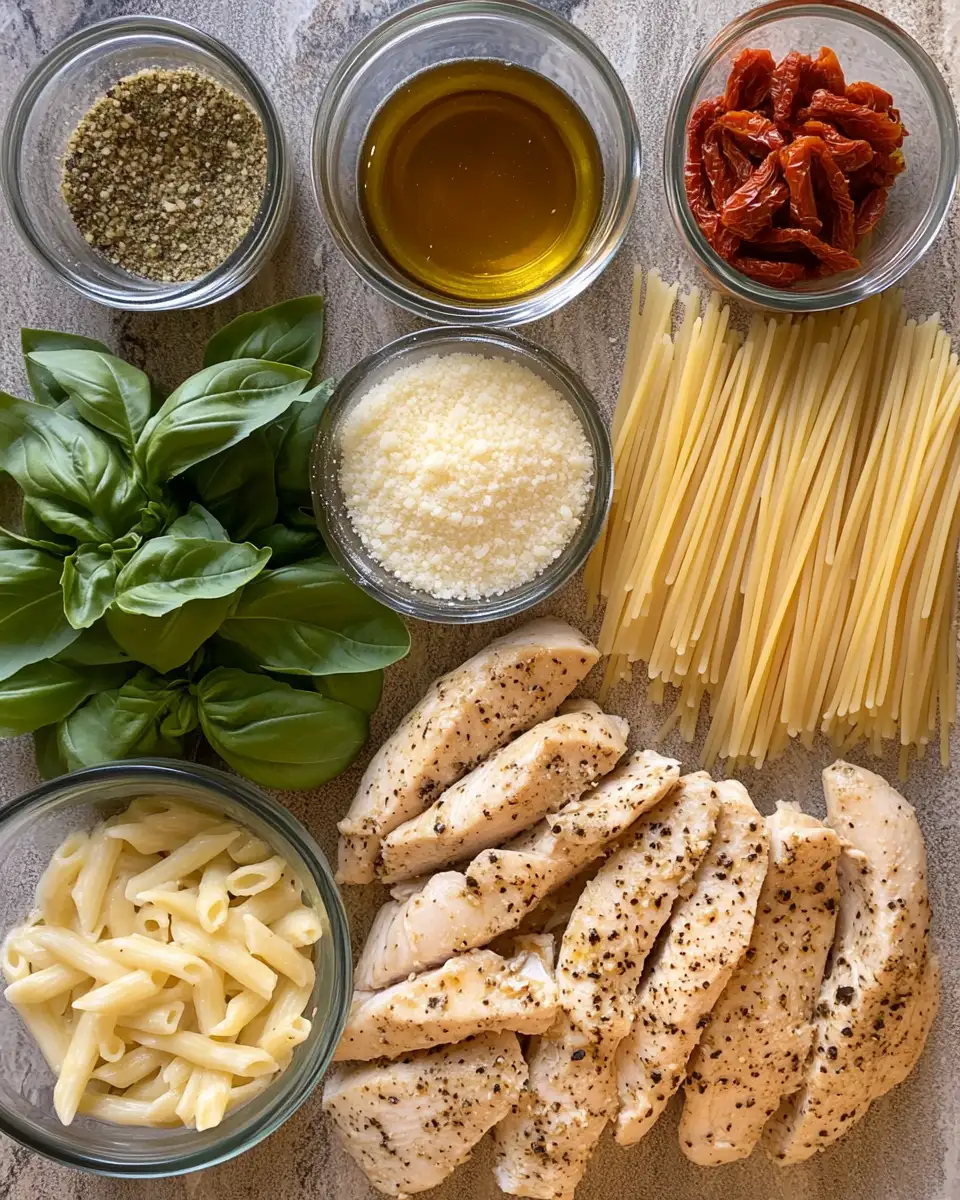 Ingredients for Whisk Your Taste Buds Away with The Best Marry Me Chicken Pasta