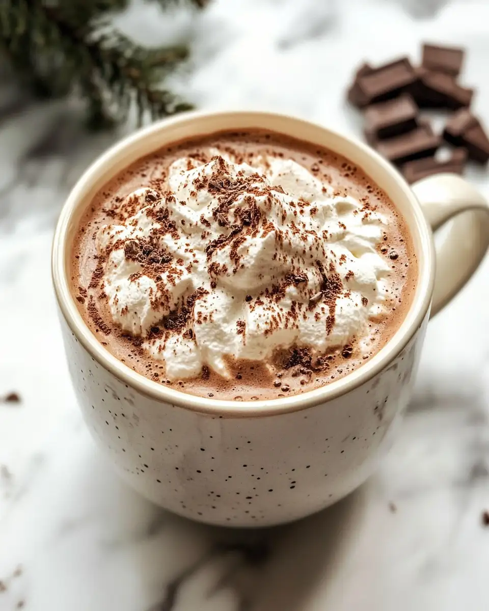 Final dish - Indulge in the Creamiest Winter Treat with Whipped Hot Chocolate