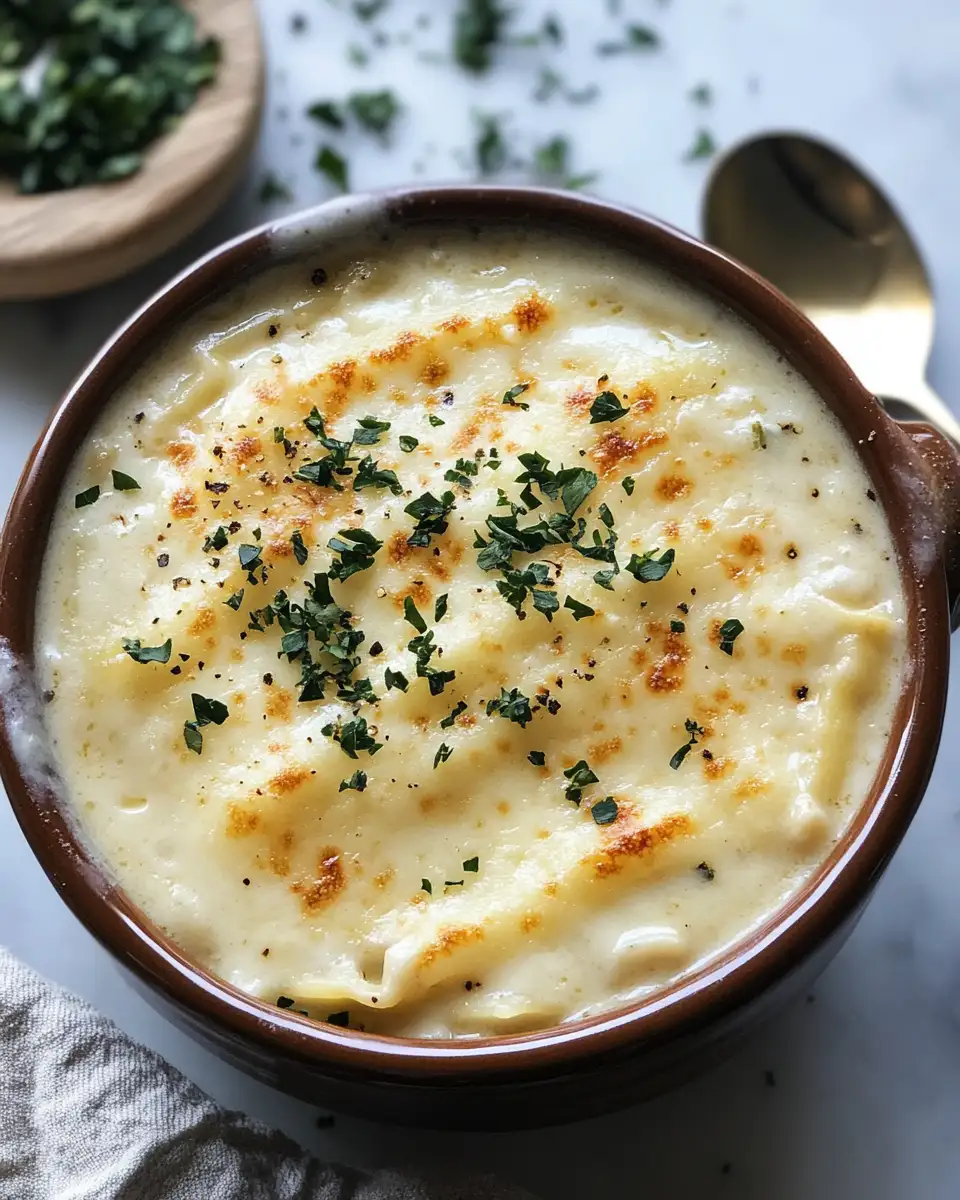 Final dish - Creamy Comfort in a Bowl: Discover the Magic of White Lasagna Soup